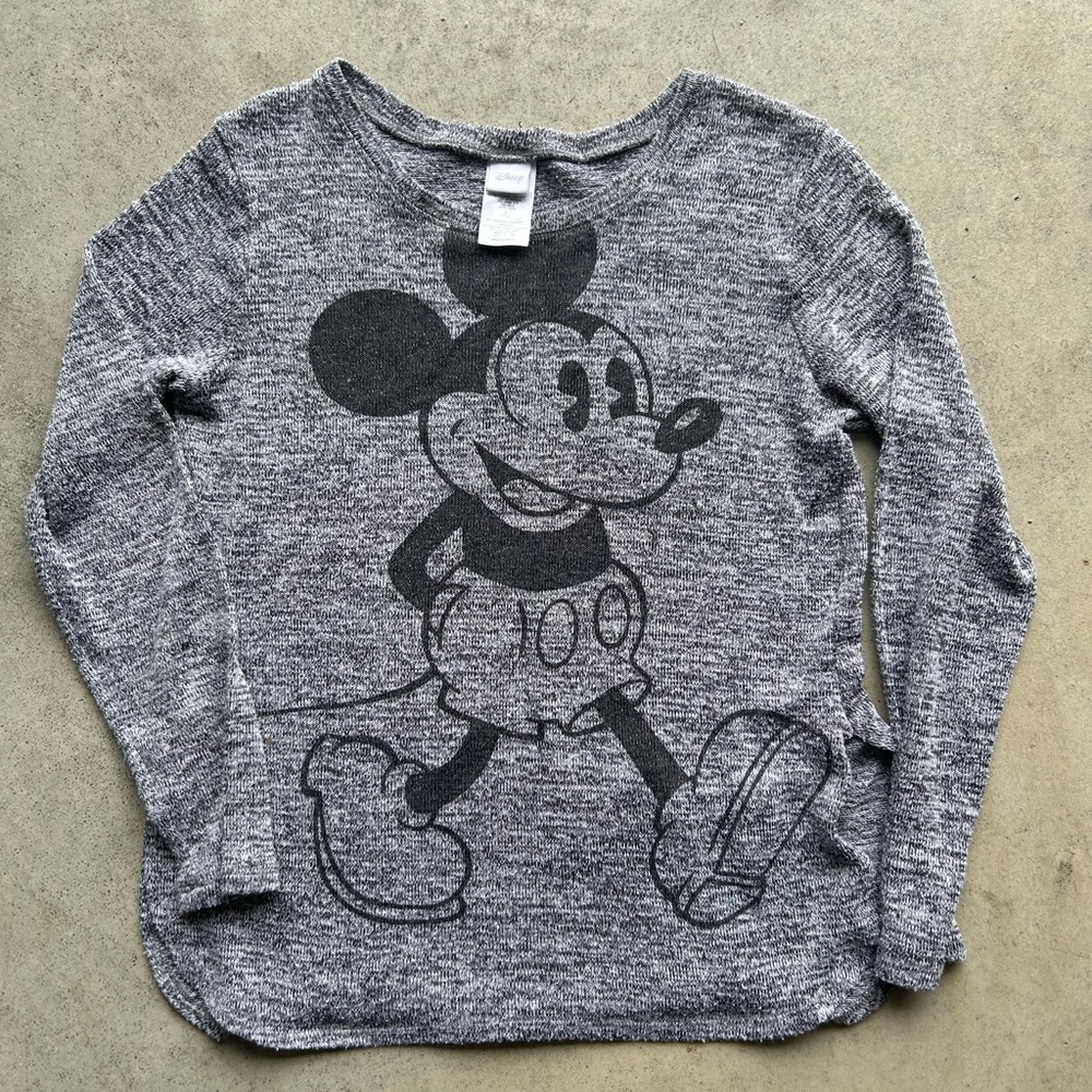 Disney juniors gray Mickey Mouse shirt. Junior size large